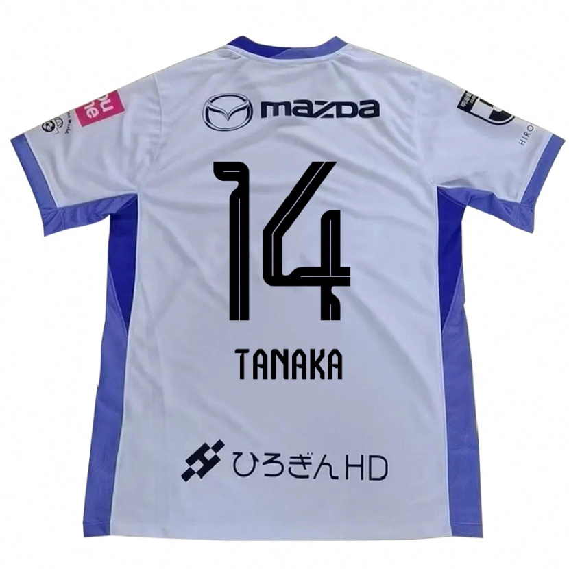 Danxen Mujer Camiseta Satoshi Tanaka #14 Blanco Naranja 2ª Equipación 2025/26 La Camisa México
