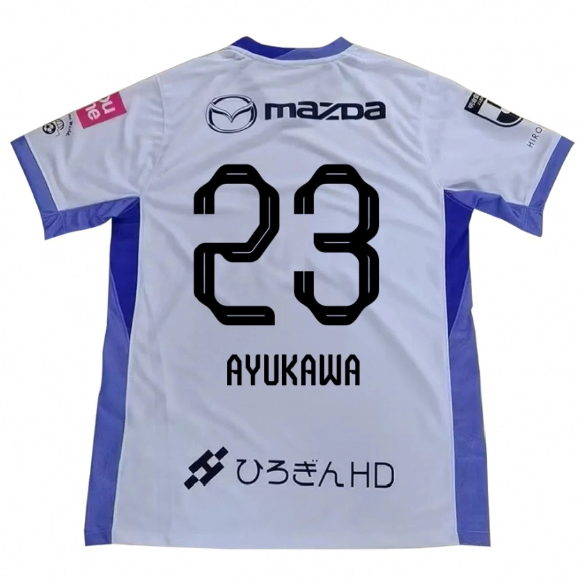 Danxen Mujer Camiseta Shun Ayukawa #23 Blanco Naranja 2ª Equipación 2025/26 La Camisa México