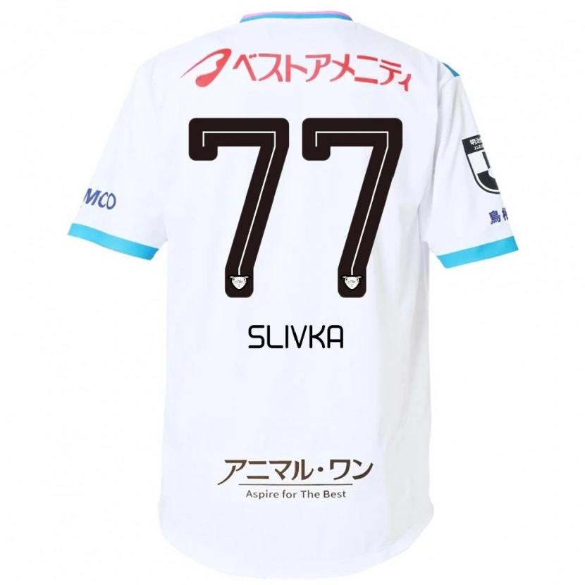 Danxen Mujer Camiseta Vykintas Slivka #77 Blanco Rosa 2ª Equipación 2025/26 La Camisa México