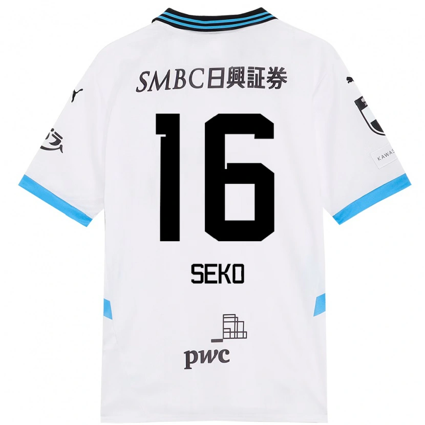 Danxen Mujer Camiseta Tatsuki Seko #16 Azul Celeste Negro 2ª Equipación 2025/26 La Camisa México