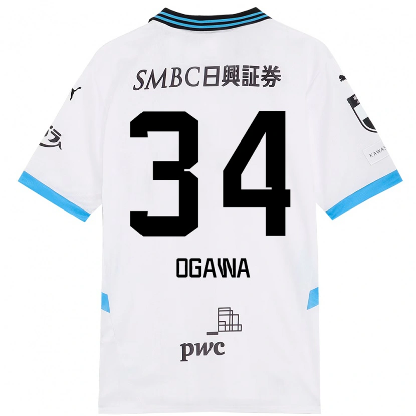 Danxen Mujer Camiseta Hiroto Ogawa #34 Blanco Azul Celeste 2ª Equipación 2025/26 La Camisa México