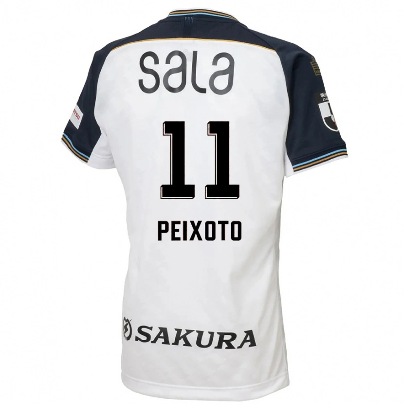 Danxen Mujer Camiseta Matheus Peixoto #11 Blanco Negro 2ª Equipación 2025/26 La Camisa México