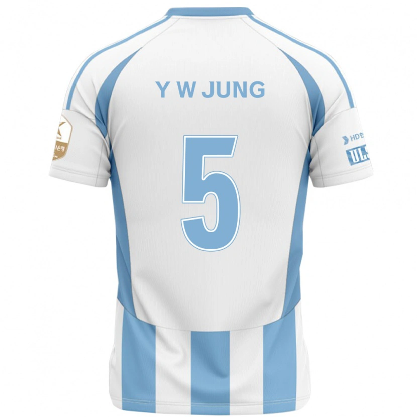 Danxen Mujer Camiseta Woo-Young Jung #5 Azul Real Amarillo 2ª Equipación 2025/26 La Camisa México