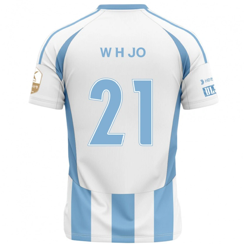 Danxen Mujer Camiseta Hyeon-Woo Jo #21 Azul Real Amarillo 2ª Equipación 2025/26 La Camisa México