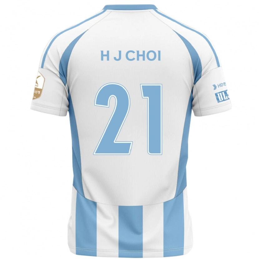 Danxen Mujer Camiseta Ju-Ho Choi #21 Blanco Azul Celeste 2ª Equipación 2025/26 La Camisa México