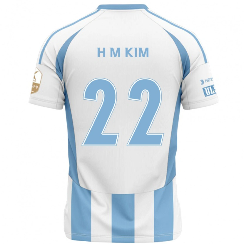 Danxen Mujer Camiseta Min-Hyuk Kim #22 Azul Real Amarillo 2ª Equipación 2025/26 La Camisa México