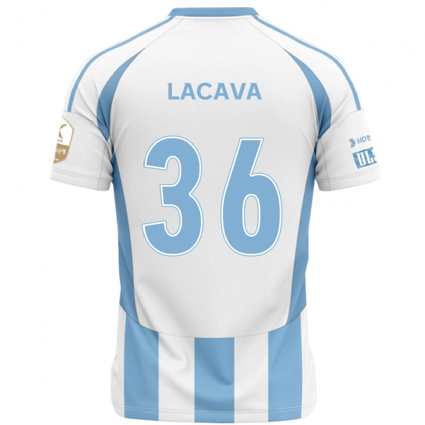 Danxen Mujer Camiseta Matías Lacava #36 Azul Real Amarillo 2ª Equipación 2025/26 La Camisa México