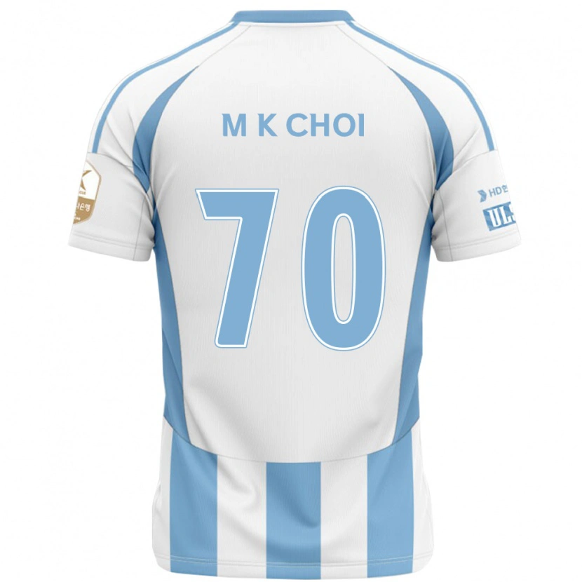Danxen Mujer Camiseta Kang-Min Choi #70 Azul Real Amarillo 2ª Equipación 2025/26 La Camisa México