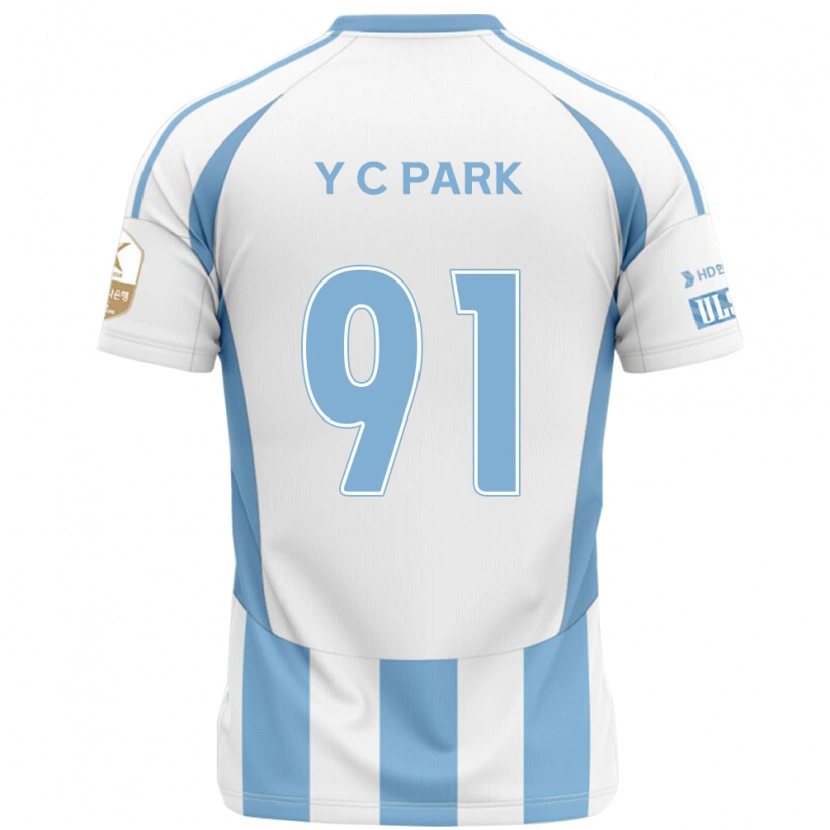 Danxen Mujer Camiseta Chu-Young Park #91 Azul Real Amarillo 2ª Equipación 2025/26 La Camisa México