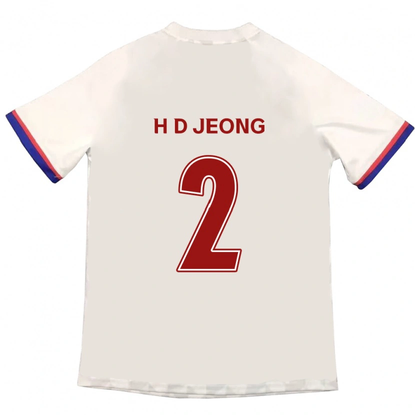 Danxen Mujer Camiseta Dong-Ho Jeong #2 Azul Real Rojo 2ª Equipación 2025/26 La Camisa México