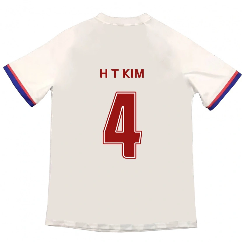 Danxen Mujer Camiseta Tae-Han Kim #4 Azul Real Rojo 2ª Equipación 2025/26 La Camisa México