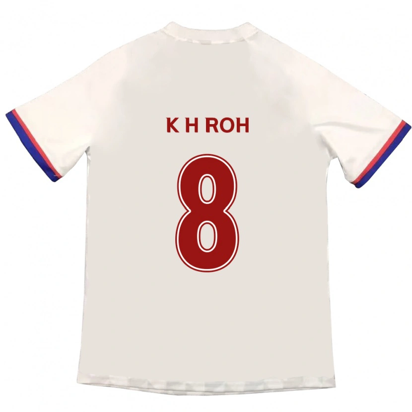 Danxen Mujer Camiseta Kyung-Ho Roh #8 Blanquecino Rojo 2ª Equipación 2025/26 La Camisa México