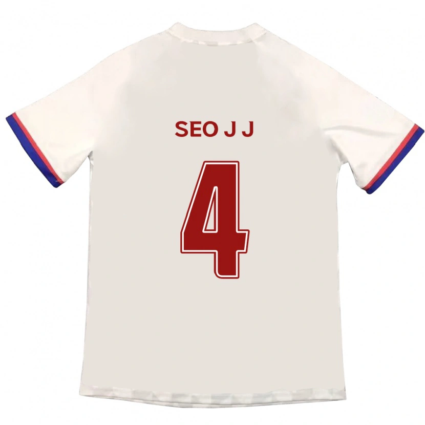 Danxen Mujer Camiseta Seo Jin-Ju #4 Azul Real Rojo 2ª Equipación 2025/26 La Camisa México