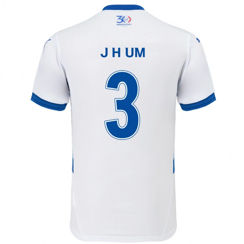 Danxen Mujer Camiseta Jung-Hyun Um #3 Azul Real Blanco 2ª Equipación 2025/26 La Camisa México