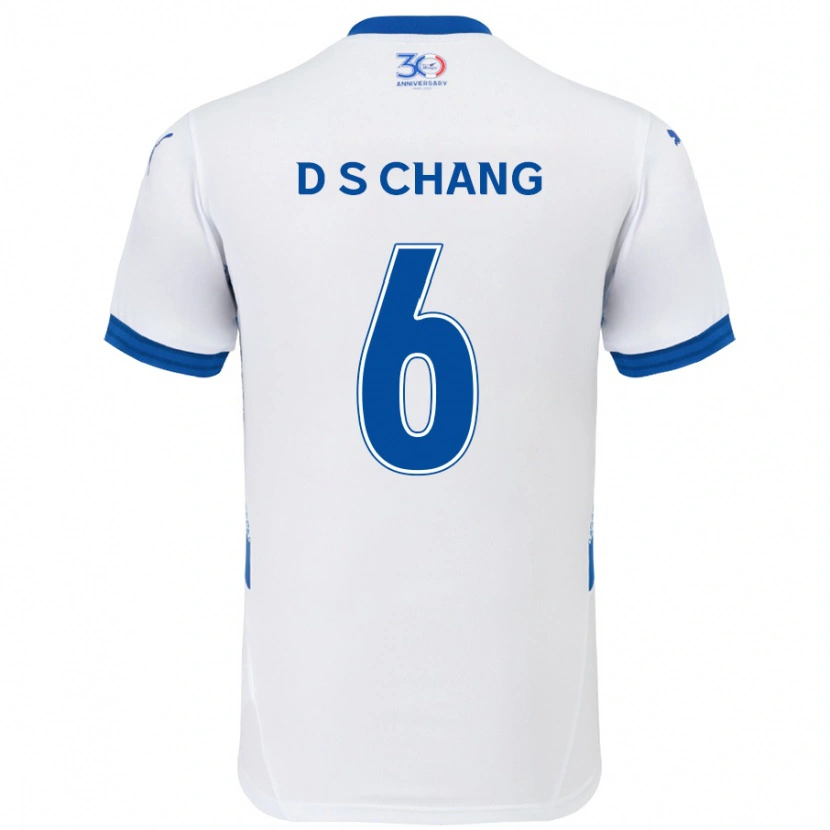 Danxen Mujer Camiseta Se-Dong Chang #6 Azul Real Blanco 2ª Equipación 2025/26 La Camisa México