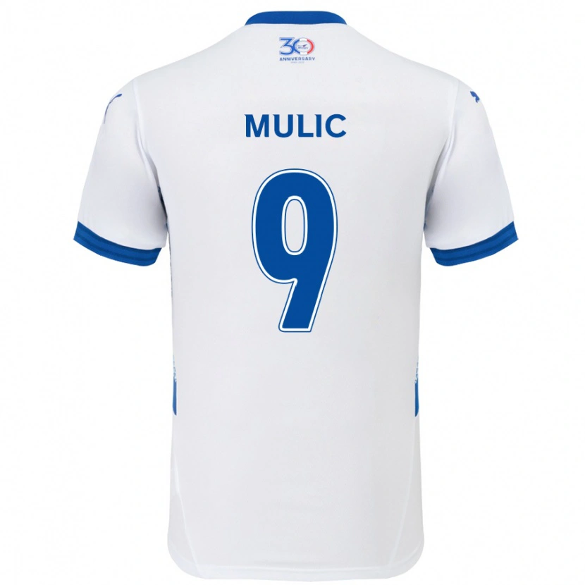 Danxen Mujer Camiseta Fejsal Mulic #9 Azul Real Blanco 2ª Equipación 2025/26 La Camisa México