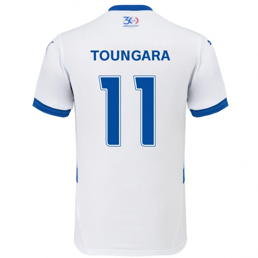 Danxen Mujer Camiseta Aboubacar Toungara #11 Azul Real Blanco 2ª Equipación 2025/26 La Camisa México