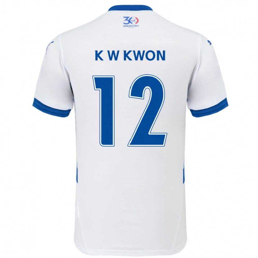 Danxen Mujer Camiseta Wan-Kyu Kwon #12 Azul Real Blanco 2ª Equipación 2025/26 La Camisa México