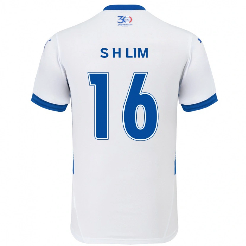 Danxen Mujer Camiseta Hyun-Sub Lim #16 Azul Real Blanco 2ª Equipación 2025/26 La Camisa México