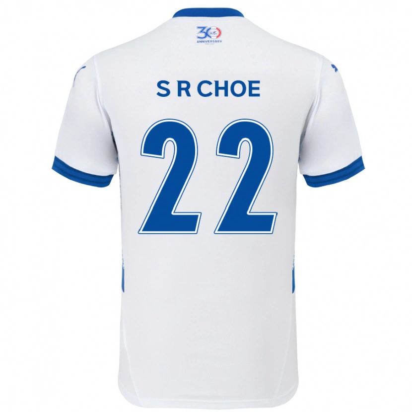 Danxen Mujer Camiseta Ryun-Seong Choe #22 Azul Real Blanco 2ª Equipación 2025/26 La Camisa México