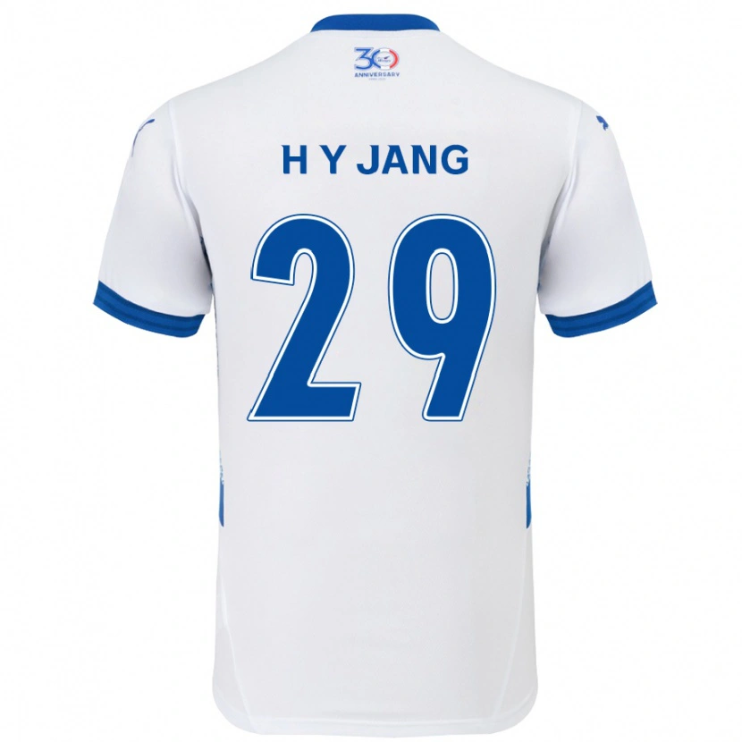 Danxen Mujer Camiseta Yo-Han Jang #29 Azul Real Blanco 2ª Equipación 2025/26 La Camisa México