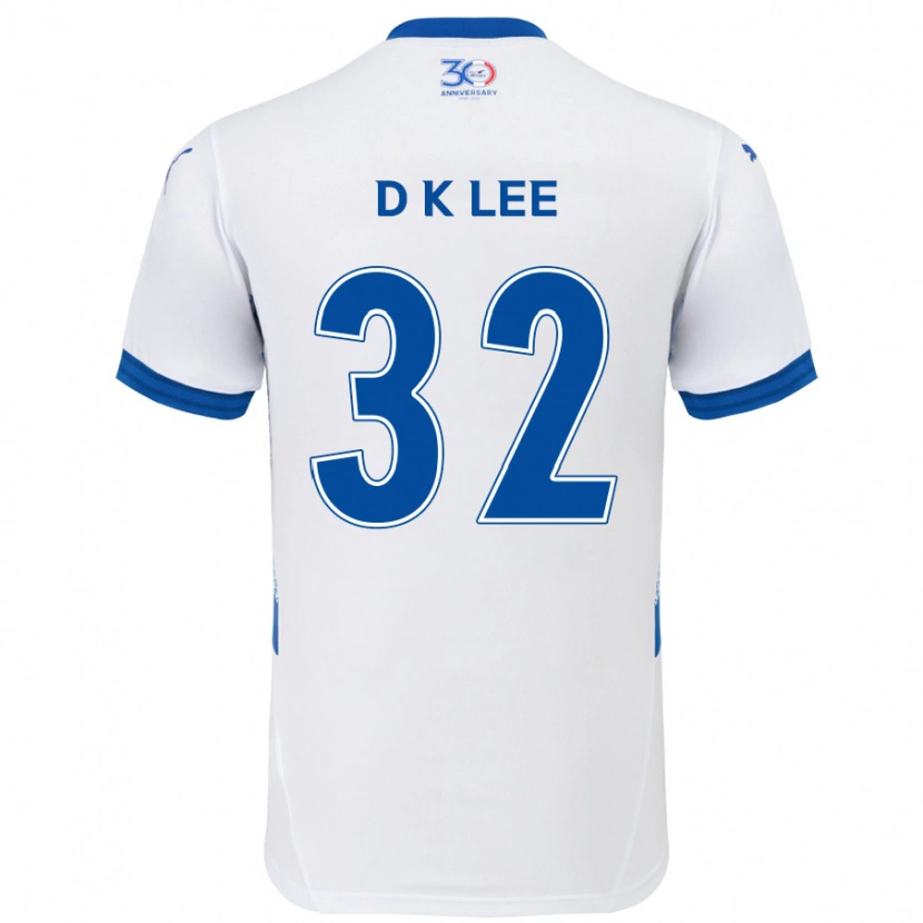 Danxen Mujer Camiseta Kyu-Dong Lee #32 Azul Real Blanco 2ª Equipación 2025/26 La Camisa México