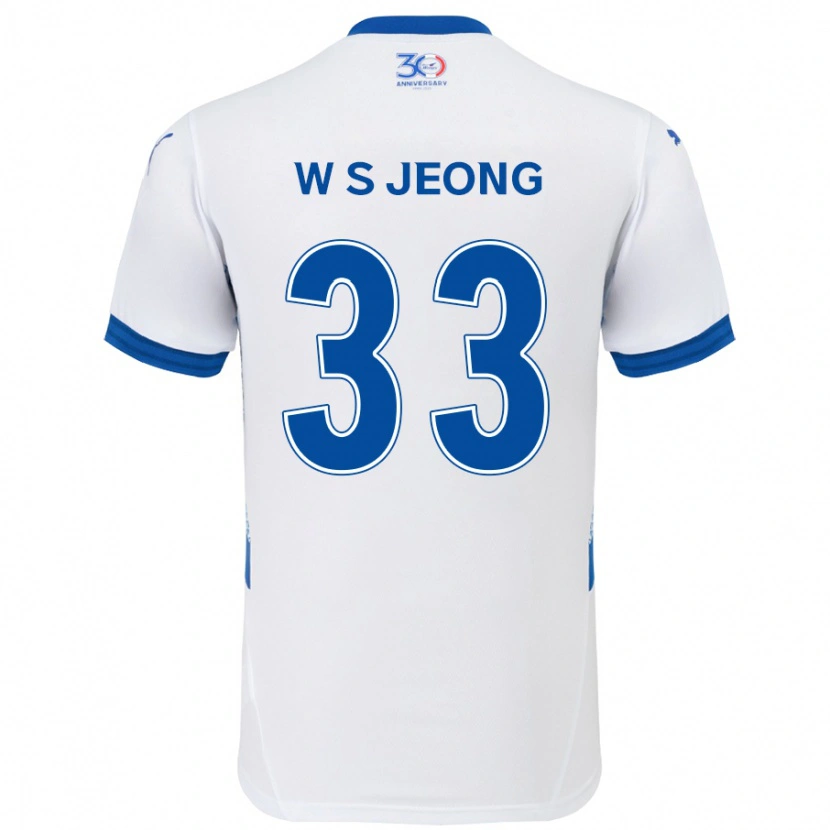Danxen Mujer Camiseta Seo-Woo Jeong #33 Azul Real Blanco 2ª Equipación 2025/26 La Camisa México