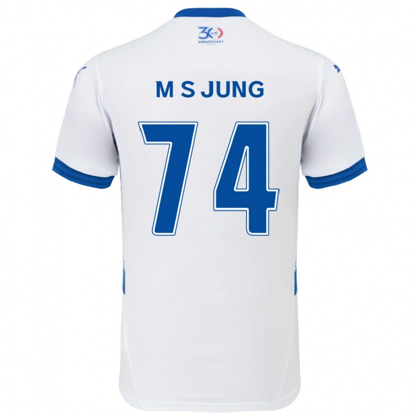 Danxen Mujer Camiseta Sung-Min Jung #74 Azul Real Blanco 2ª Equipación 2025/26 La Camisa México