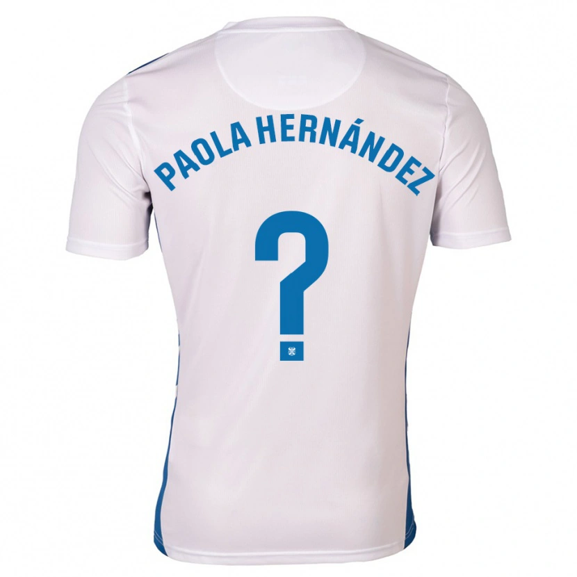 Danxen Mujer Camiseta Paola Hernández Díaz #0 Blanco Azul 1ª Equipación 2025/26 La Camisa México