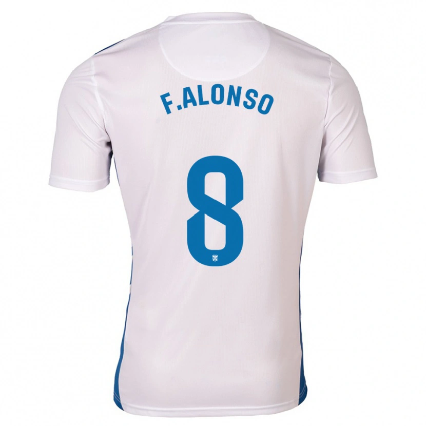 Danxen Mujer Camiseta Félix Alonso #8 Blanco Azul 1ª Equipación 2025/26 La Camisa México