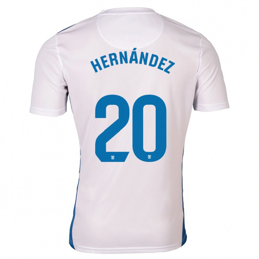 Danxen Mujer Camiseta Jesús Hernández #20 Blanco Azul 1ª Equipación 2025/26 La Camisa México