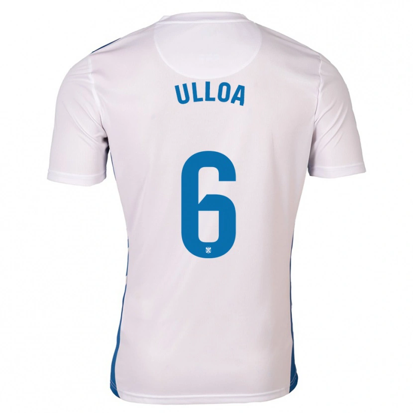 Danxen Mujer Camiseta Alberto Ulloa #6 Blanco Azul 1ª Equipación 2025/26 La Camisa México