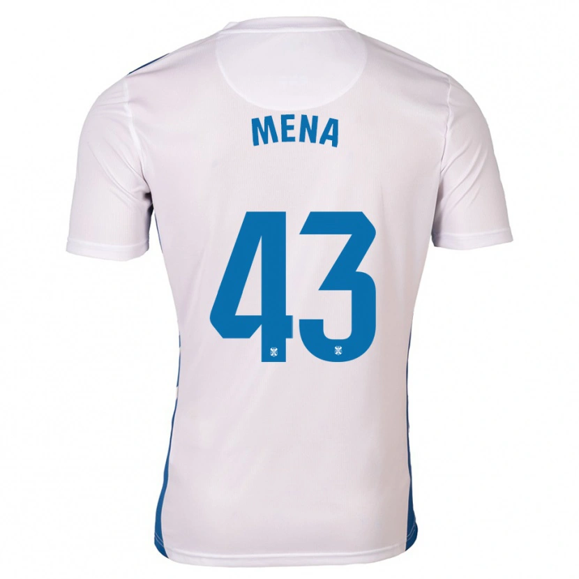 Danxen Mujer Camiseta Denilson Mena #43 Blanco Azul 1ª Equipación 2025/26 La Camisa México