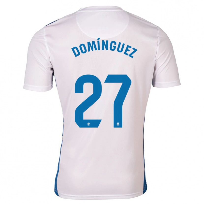 Danxen Mujer Camiseta Carlos Domínguez #27 Blanco Azul 1ª Equipación 2025/26 La Camisa México