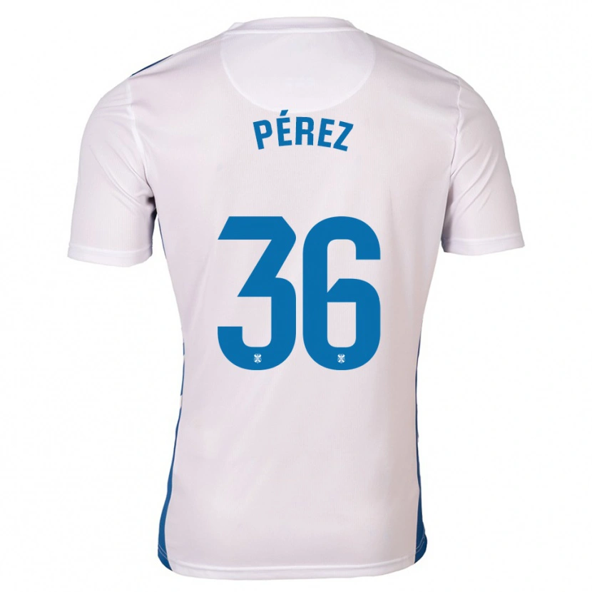 Danxen Mujer Camiseta Dani Pérez #36 Blanco Azul 1ª Equipación 2025/26 La Camisa México