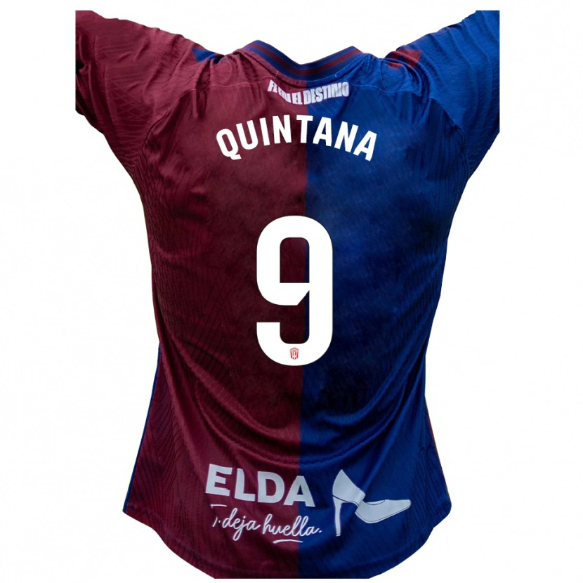 Danxen Mujer Camiseta Nacho Quintana #9 Azul Rojo 1ª Equipación 2025/26 La Camisa México