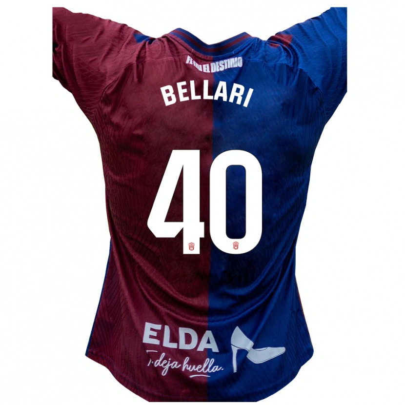 Danxen Mujer Camiseta Hamza Bellari #40 Azul Rojo 1ª Equipación 2025/26 La Camisa México