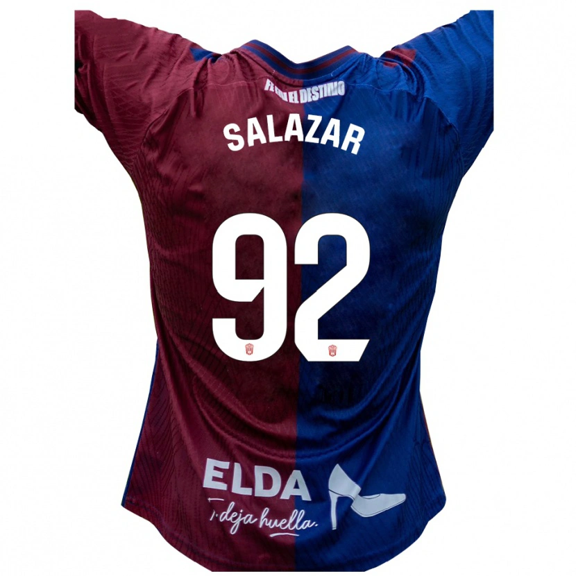 Danxen Mujer Camiseta Israel Salazar #92 Azul Rojo 1ª Equipación 2025/26 La Camisa México