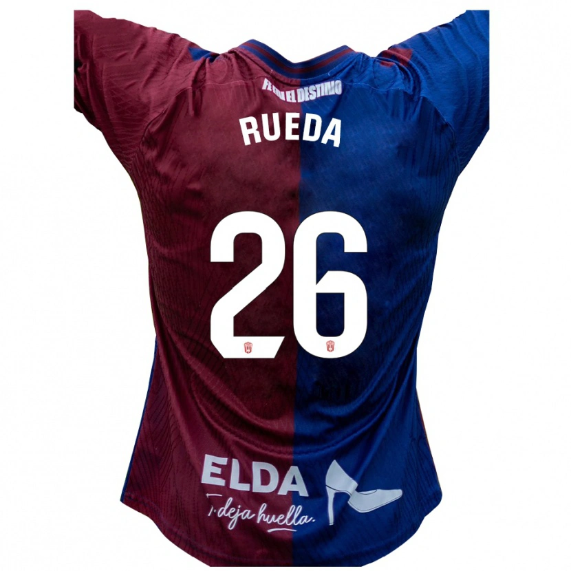 Danxen Mujer Camiseta Carlos Rueda #26 Azul Rojo 1ª Equipación 2025/26 La Camisa México