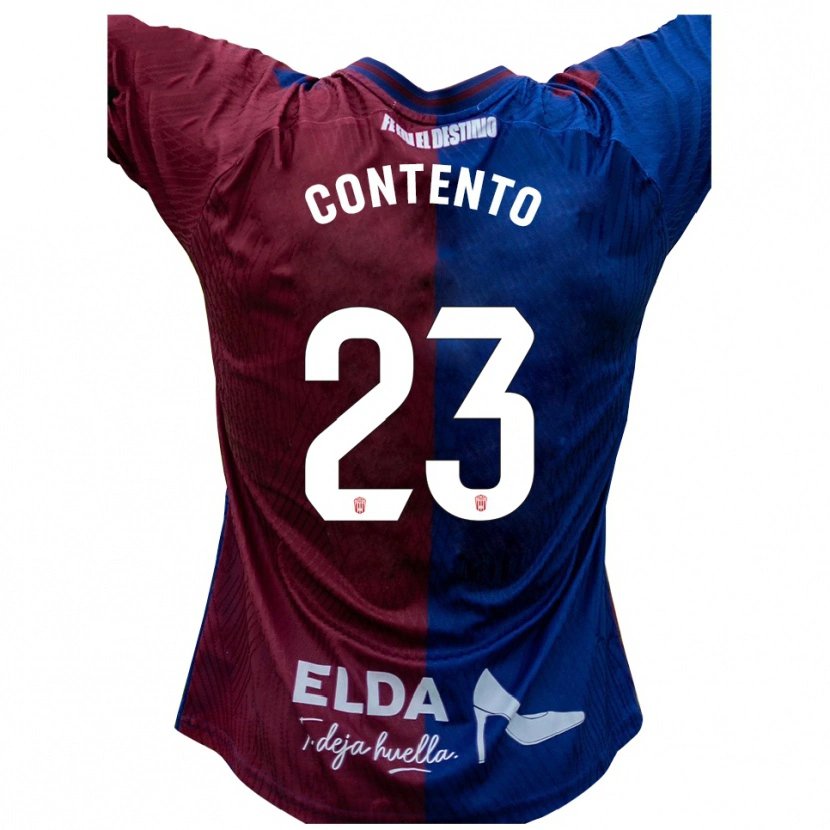 Danxen Mujer Camiseta Mateo Contento #23 Azul Rojo 1ª Equipación 2025/26 La Camisa México