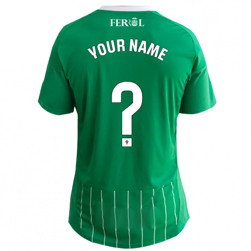 Danxen Mujer Camiseta Su Nombre #0 Verde Blanco 1ª Equipación 2025/26 La Camisa México