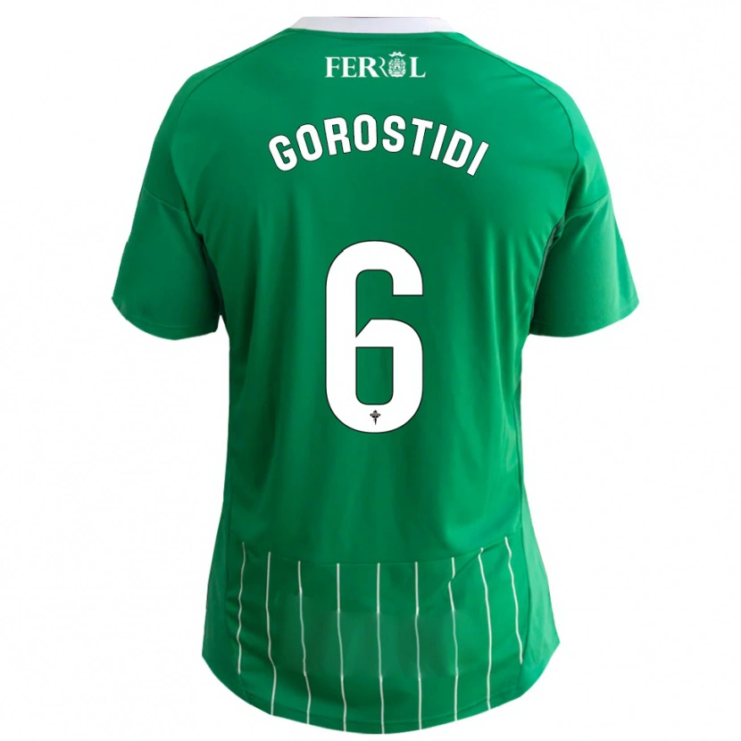 Danxen Mujer Camiseta Ander Gorostidi #6 Verde Blanco 1ª Equipación 2025/26 La Camisa México