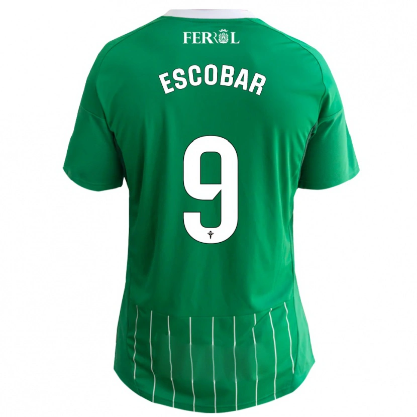 Danxen Mujer Camiseta Antón Escobar #9 Verde Blanco 1ª Equipación 2025/26 La Camisa México