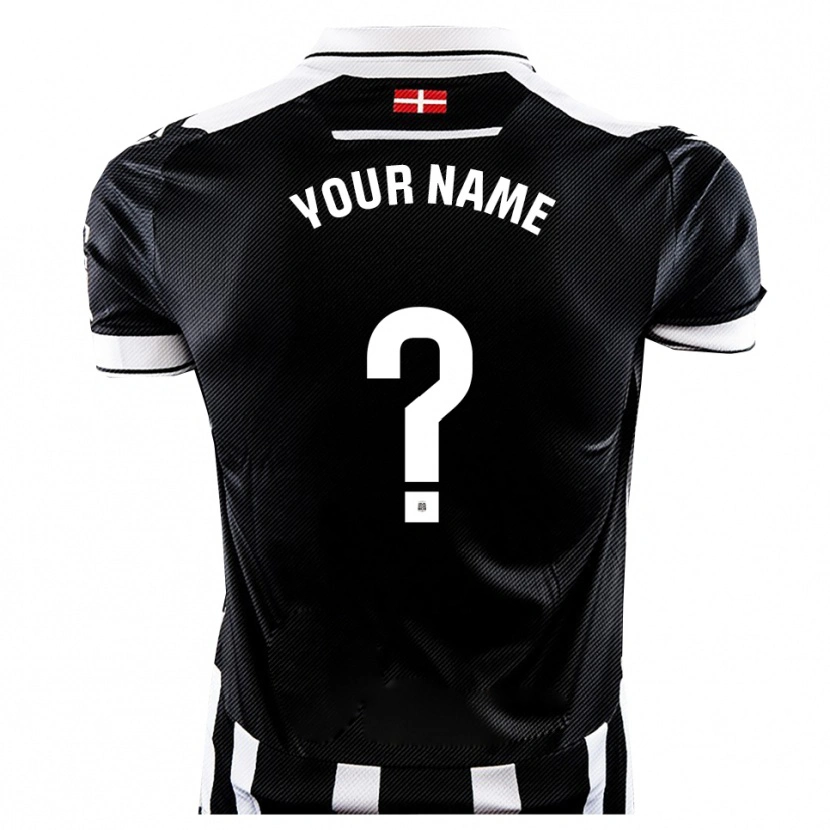 Danxen Mujer Camiseta Su Nombre #0 Negro Blanco 1ª Equipación 2025/26 La Camisa México