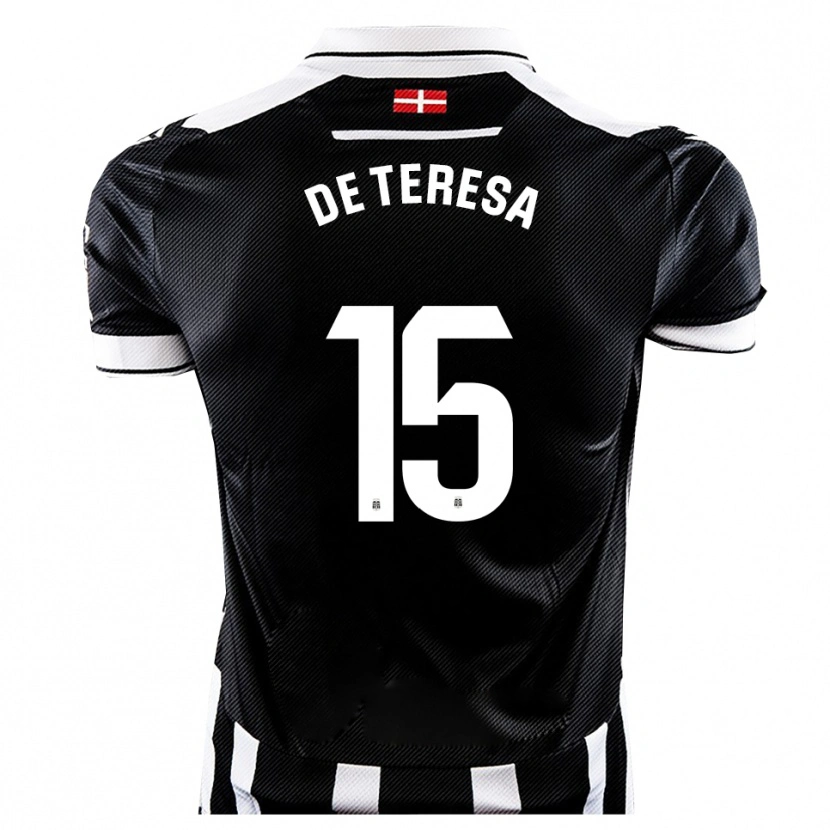 Danxen Mujer Camiseta Emilio De Teresa #15 Negro Blanco 1ª Equipación 2025/26 La Camisa México