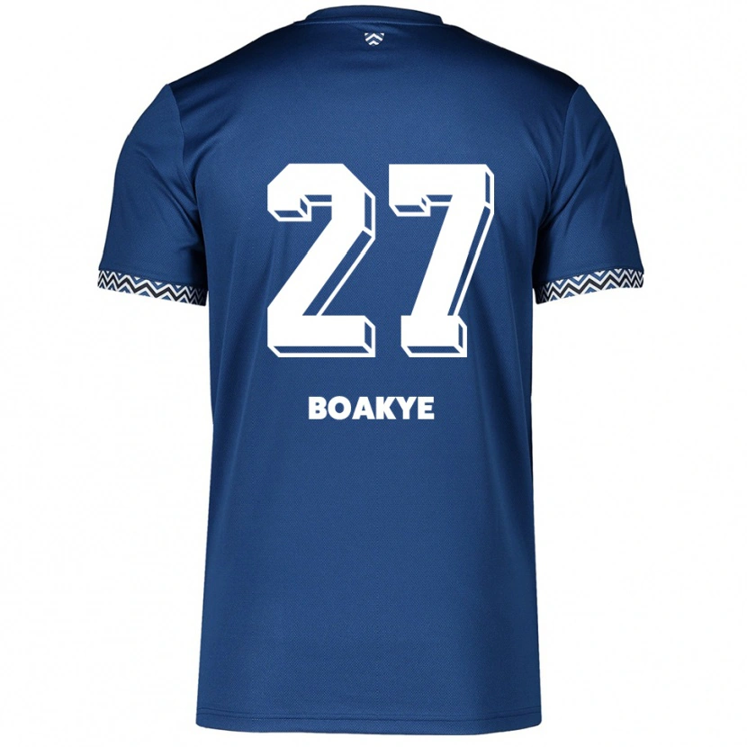 Danxen Mujer Camiseta Benjamin Boakye #27 Azul Marino Blanco 1ª Equipación 2025/26 La Camisa México