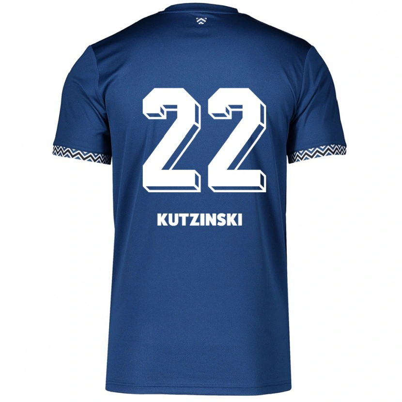 Danxen Mujer Camiseta Kira Kutzinski #22 Azul Marino Blanco 1ª Equipación 2025/26 La Camisa México