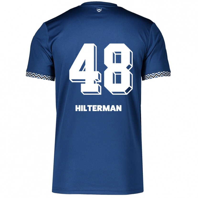 Danxen Mujer Camiseta Jeredy Hilterman #48 Azul Marino Blanco 1ª Equipación 2025/26 La Camisa México