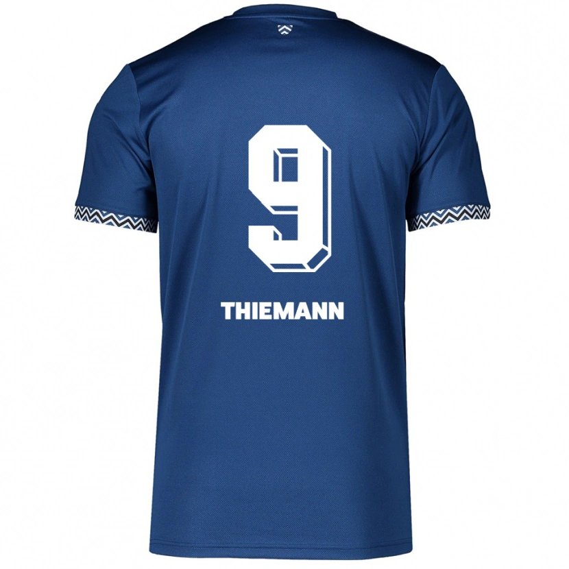 Danxen Mujer Camiseta Sophia Thiemann #9 Azul Marino Blanco 1ª Equipación 2025/26 La Camisa México