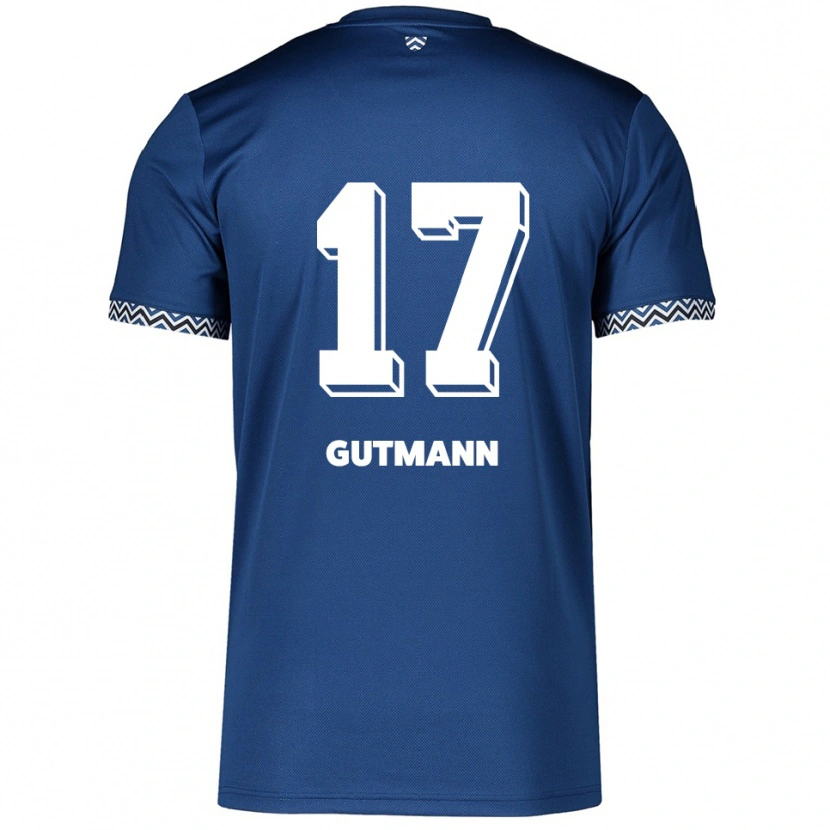 Danxen Mujer Camiseta Glenn Gutmann #17 Azul Marino Blanco 1ª Equipación 2025/26 La Camisa México